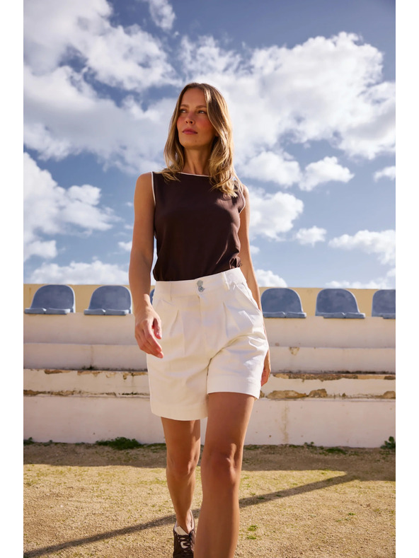 Moodo Кафяв топ Moodo