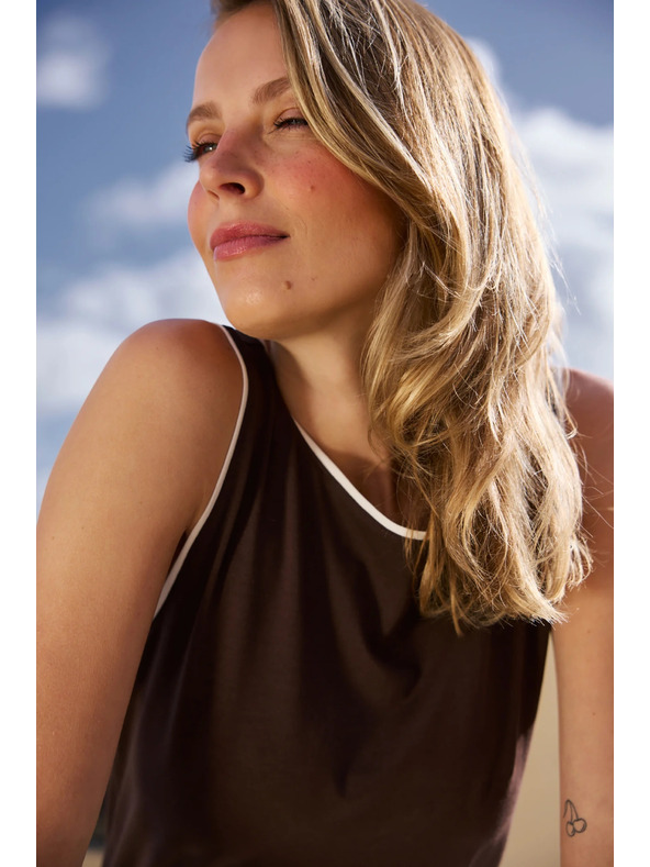 Moodo Кафяв топ Moodo