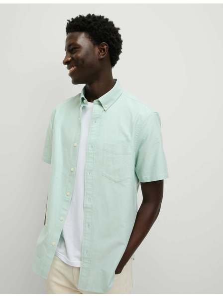 Marks & Spencer Оксфордска риза от чист памук The Ultimate Marks & Spencer зелена