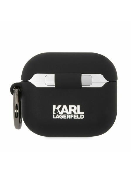 Karl Lagerfeld 3D лого NFT Karl Head Силиконов калъф за Airpods 3 Черен Karl Lagerfeld