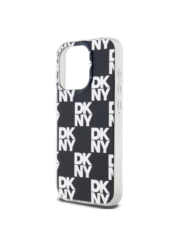DKNY PC/TPU кариран модел заден капак за iPhone 15 Pro черен DKNY