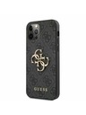 Guess Guess PU 4G Metal Logo Заден капак за iPhone 12 Pro Max Grey