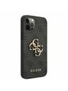 Guess Guess PU 4G Metal Logo Заден капак за iPhone 12 Pro Max Grey