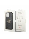 Guess Guess PU 4G метално лого заден капак за iPhone 14 Pro сив