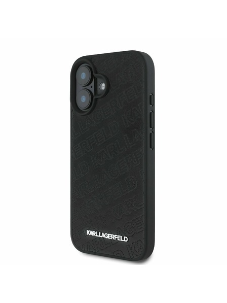 Karl Lagerfeld Karl Lagerfeld PU Стеган Модел Заден Калъф за iPhone 16 Black