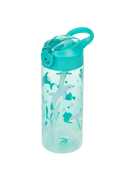 BAAGL  BAAGL Тританова бутилка за пиене с сламка Делфин 500 мл