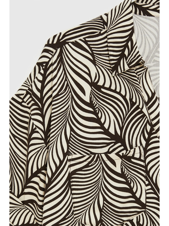 Moodo Кафява вискозна риза Moodo