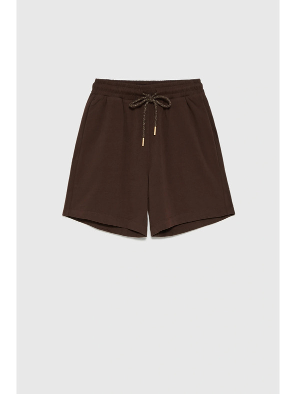 Moodo Памучни шорти кафяви Moodo