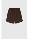 Moodo Памучни шорти кафяви Moodo