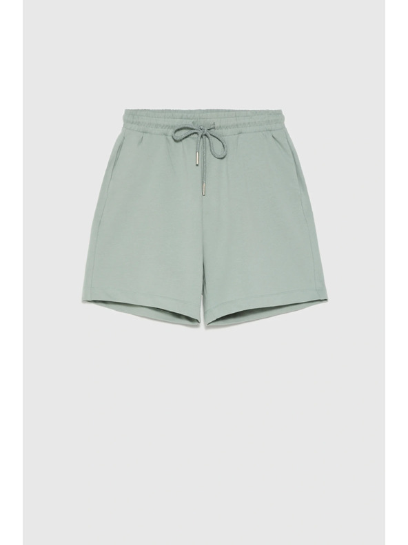 Moodo Памучни шортки маслинен Moodo