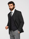 Ombre Clothing Мъжко черно сако SLIM с фина текстура