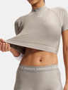 Under Armour Дамска тениска Under Armour HeatGear Crop Mock SS-BRN