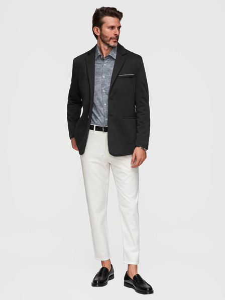 Ombre Clothing Мъжко плетено сако кройка SLIM FIT - черно V5 M170 Ombre Clothing