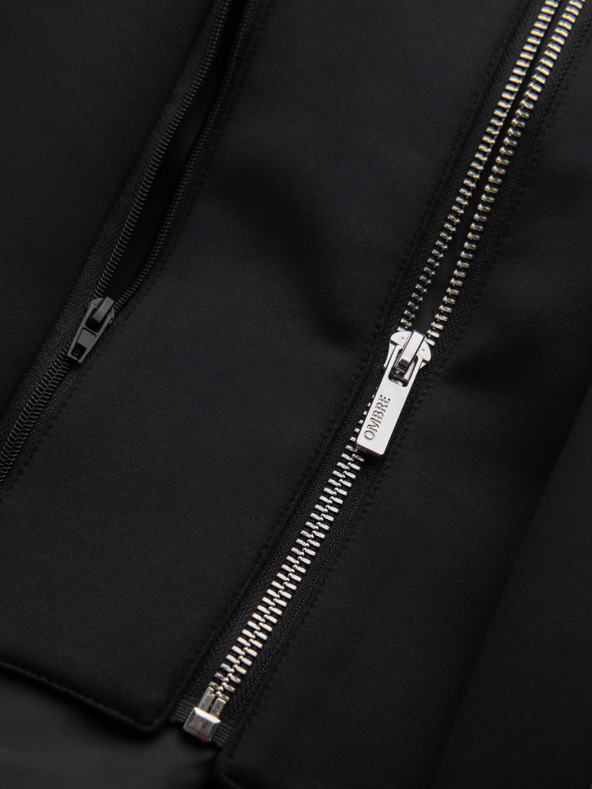 Ombre Clothing Стилно мъжко сако със съемна подплата и регулируемо качулка - черно V1 M168 Ombre Clothing