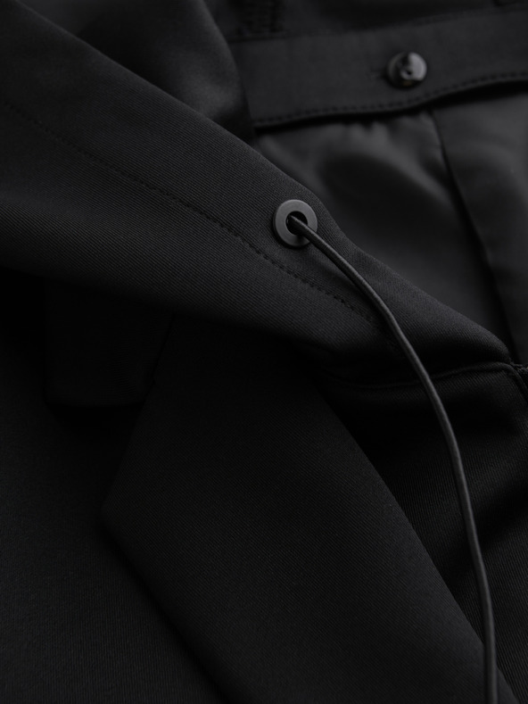 Ombre Clothing Стилно мъжко сако със съемна подплата и регулируемо качулка - черно V1 M168 Ombre Clothing