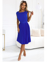numoco Плисирана рокля с къс ръкав - синя Numoco LILA