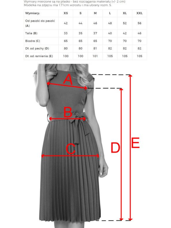 numoco Плисирана рокля с къс ръкав - синя Numoco LILA