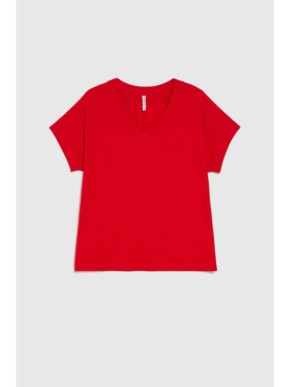 Moodo Блуза от памук червена Moodo