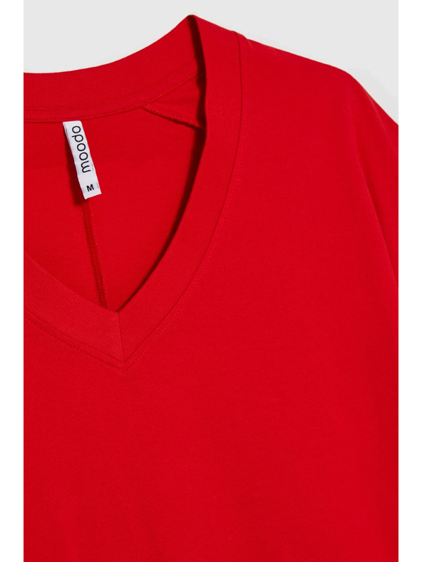 Moodo Блуза от памук червена Moodo