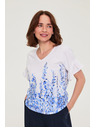 Moodo Блуза с печат бяла Moodo