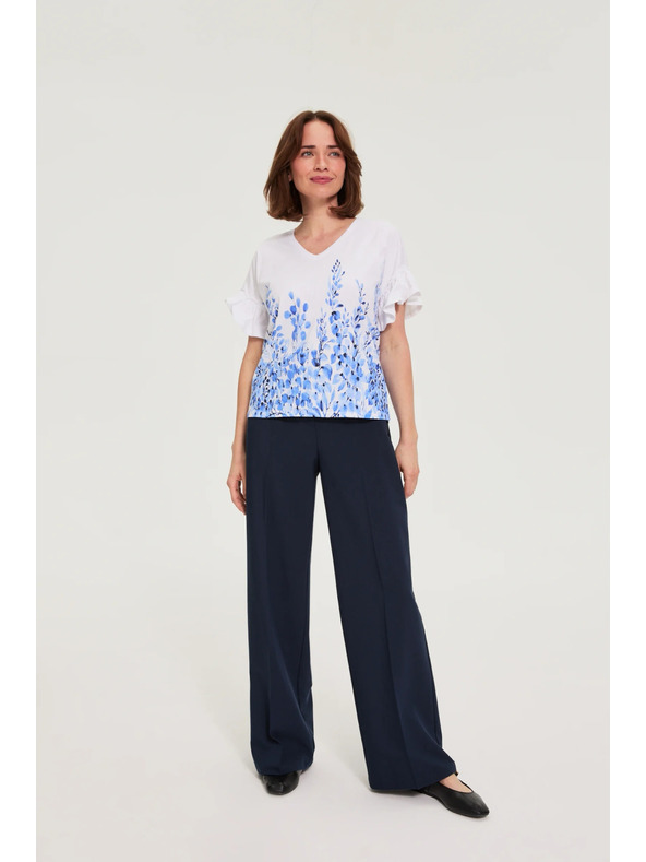 Moodo Блуза с печат бяла Moodo