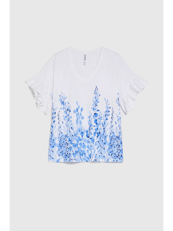 Moodo Блуза с печат бяла Moodo