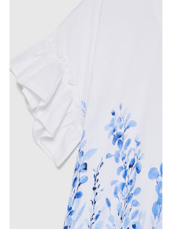 Moodo Блуза с печат бяла Moodo