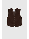 Moodo Жилетка със съдържание на лен кафява Moodo