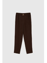 Moodo Панталони със съдържание на лен кафяви Moodo