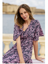 Moodo Практични рокли от вискоза тъмносини Moodo