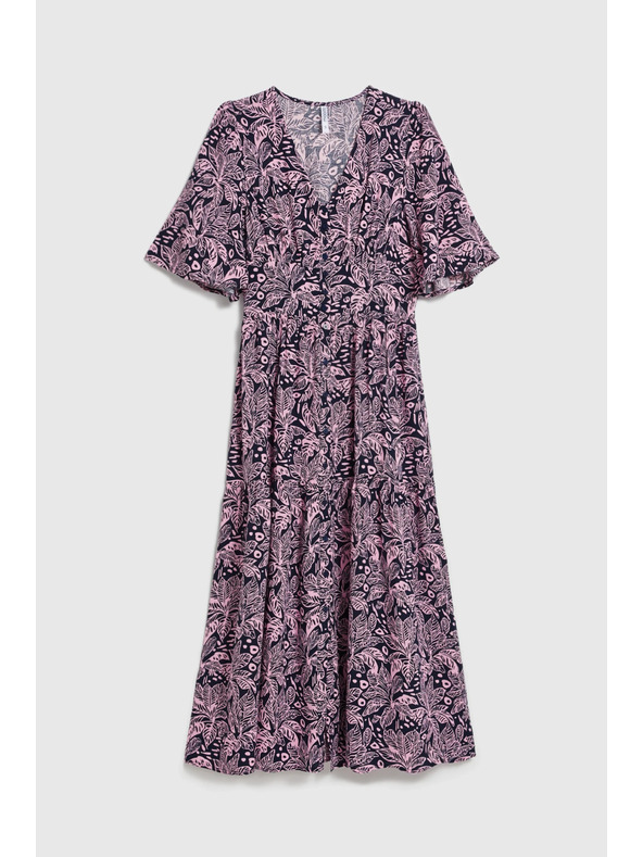 Moodo Практични рокли от вискоза тъмносини Moodo