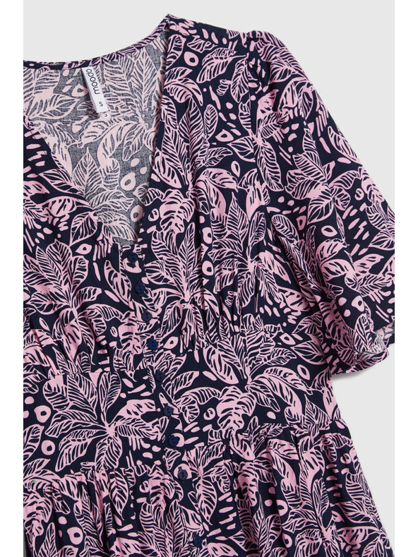 Moodo Практични рокли от вискоза тъмносини Moodo