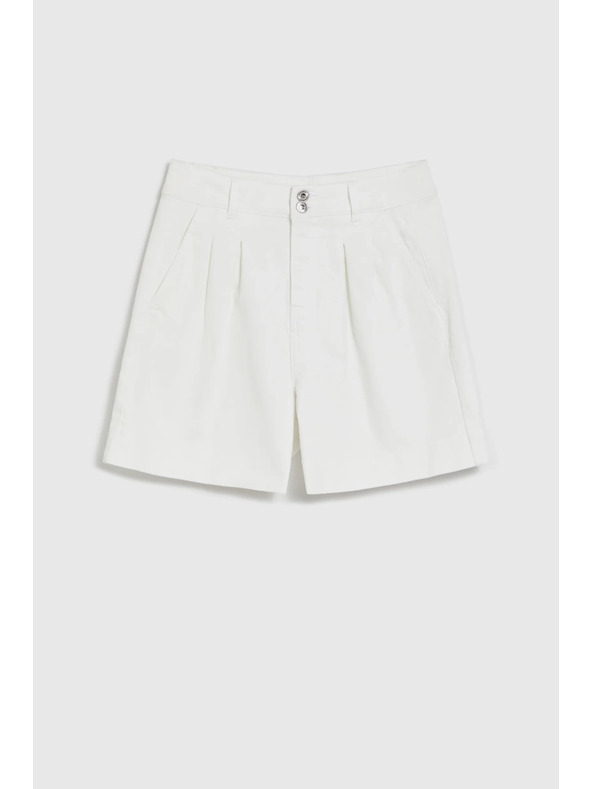 Moodo Гладки къси панталони бели Moodo