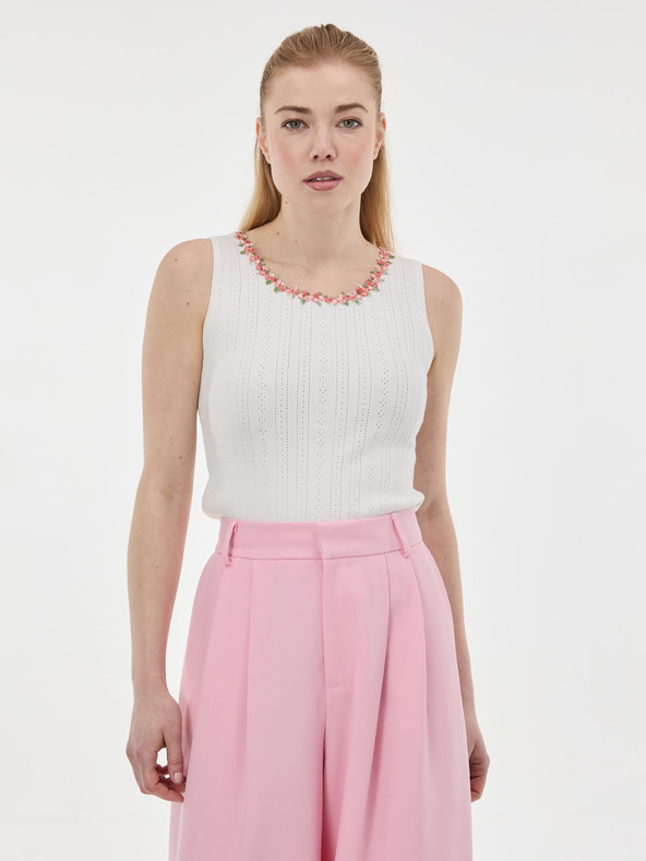 Orsay Бял дамски потник с апликация ORSAY