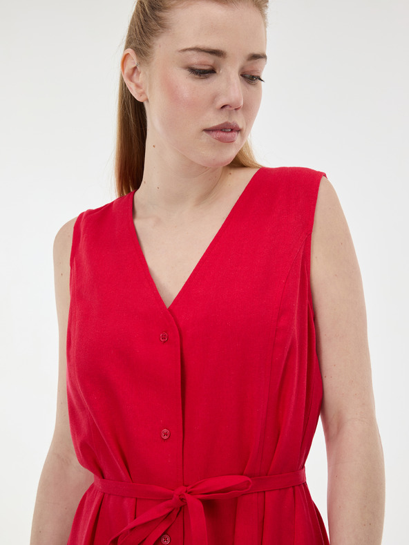 Orsay Червена дамска рокля без ръкави ORSAY