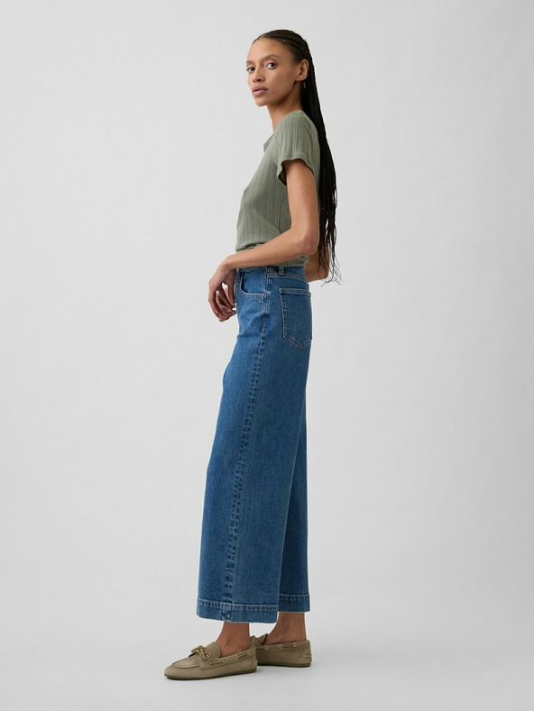 GAP Дънки High Rise Wide-Leg Crop GAP