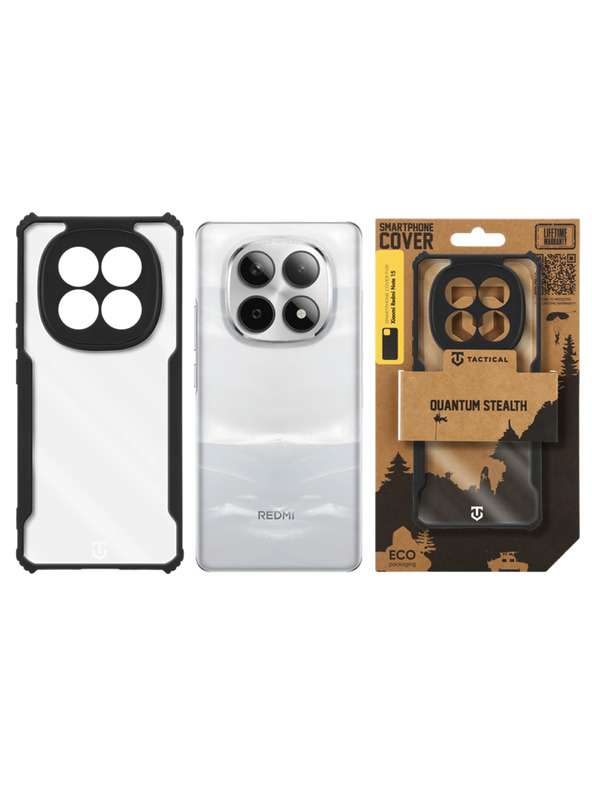 Tactical Tactical Quantum Stealth Калъф за Xiaomi Redmi Note 15 5G Clear/Black