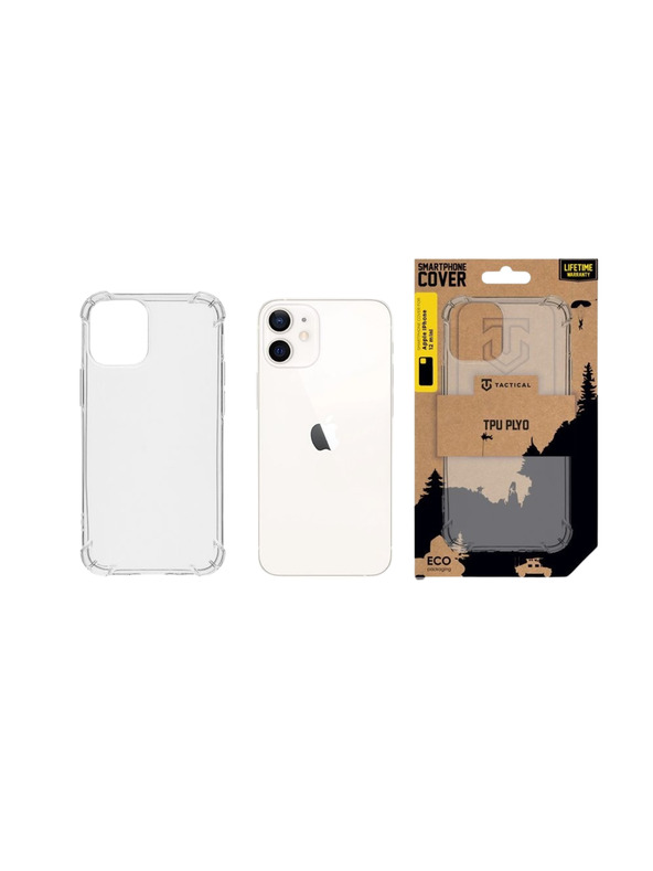 Tactical Tactical TPU Plyo Калъф за Apple iPhone 12 Mini Transparent