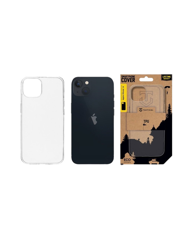 Tactical Tactical TPU Калъф за Apple iPhone 14 Transparent