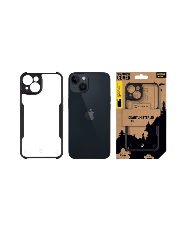 Tactical Tactical Quantum Stealth Калъф за Apple iPhone 14 Clear/Black