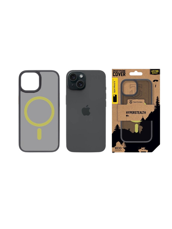 Tactical Tactical MagForce Hyperstealth 2.0 Калъф за Apple iPhone 15 Black/Yellow