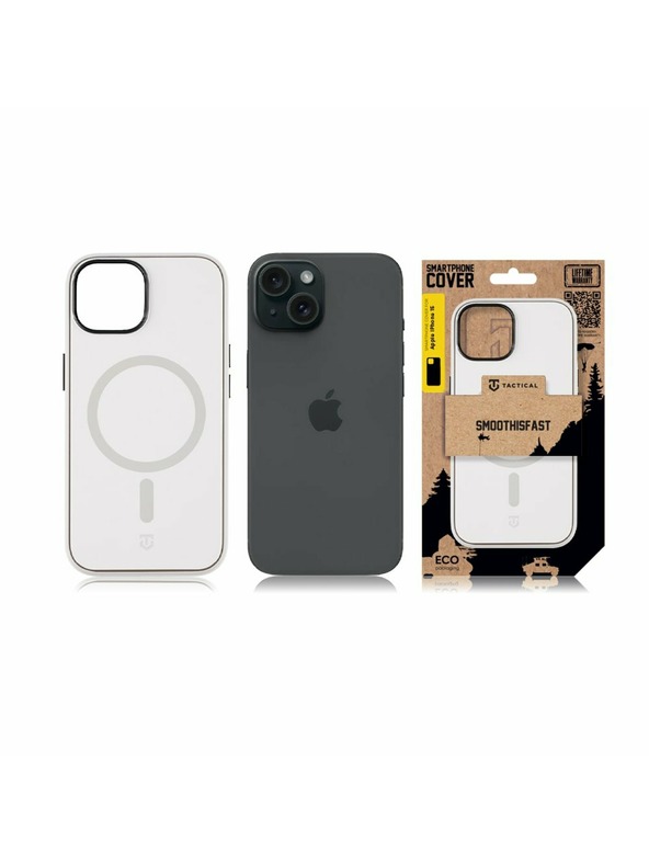 Tactical Tactical MagForce SmoothIsFast Кейс за Apple iPhone 15 Chalk
