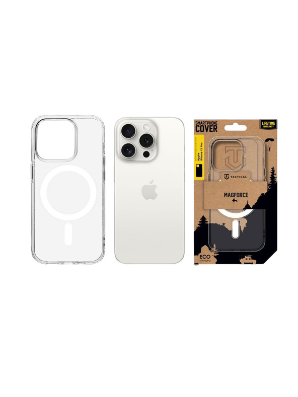 Tactical Tactical MagForce Кейс за Apple iPhone 15 Pro Transparent