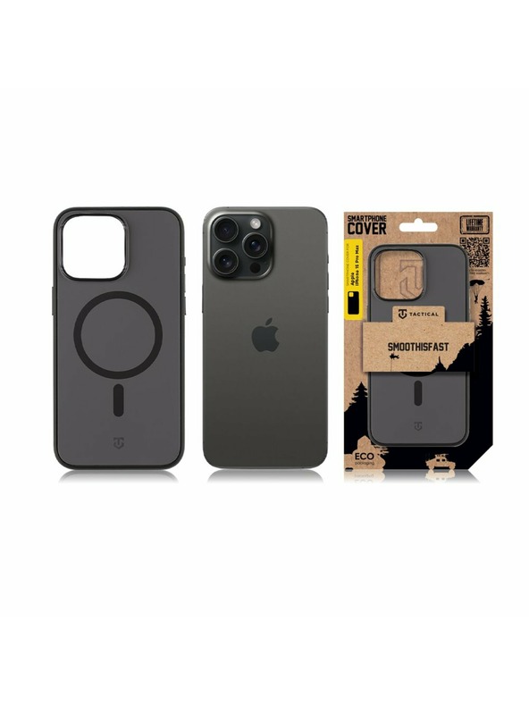 Tactical Tactical MagForce SmoothIsFast Кейс за Apple iPhone 15 Pro Max Asphalt