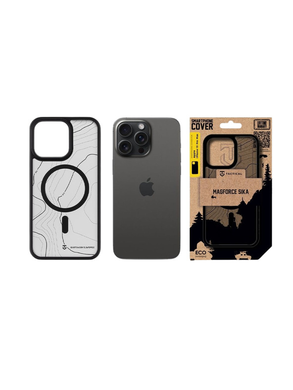 Tactical Tactical MagForce Hyperstealth Sika Калъф за Apple iPhone 15 Pro Max Asphalt