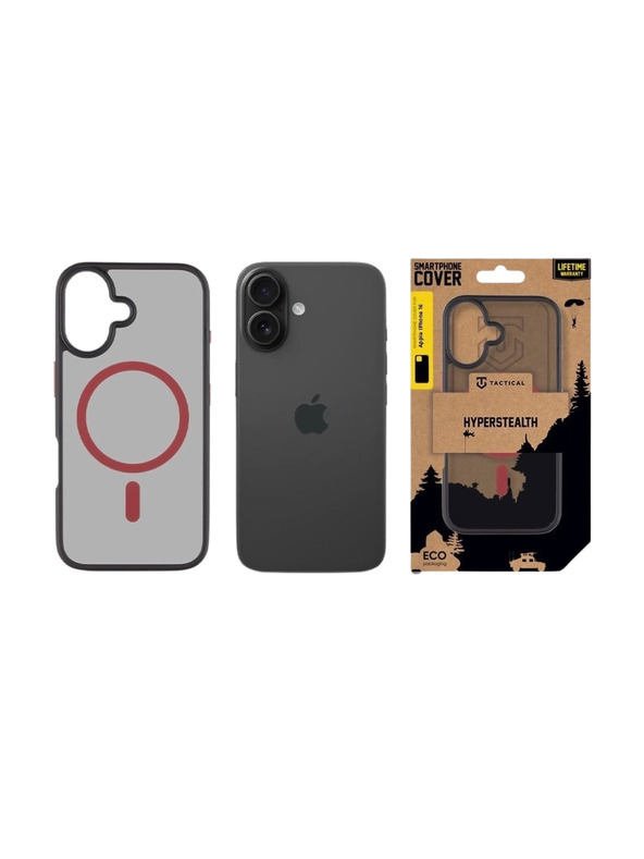 Tactical Tactical MagForce Hyperstealth 2.0 Калъф за Apple iPhone 16 Black/Red