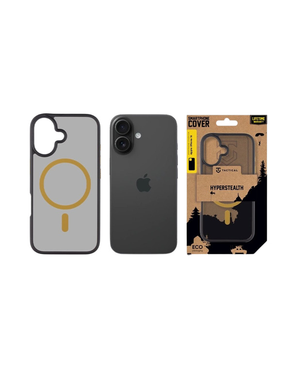 Tactical Tactical MagForce Hyperstealth 2.0 Защитен калъф за Apple iPhone 16 Black/Yellow