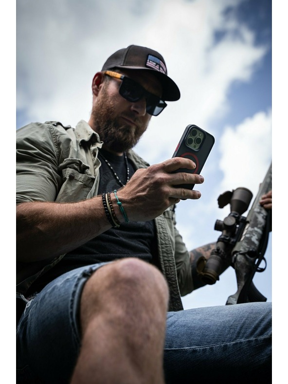 Tactical Tactical MagForce Hyperstealth 2.0 Защитен калъф за Apple iPhone 16 Pro Max Black/Red