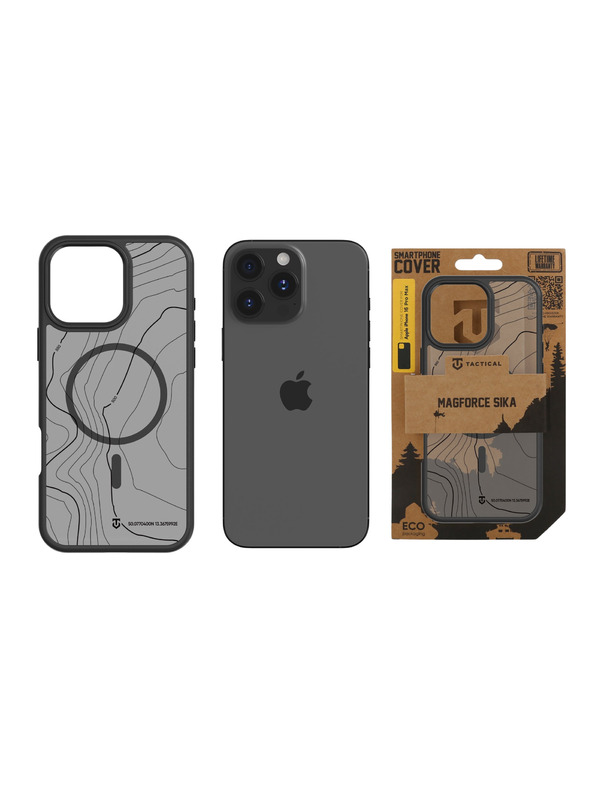 Tactical Tactical MagForce Hyperstealth Sika Защитен калъф за Apple iPhone 16 Pro Max Asphalt
