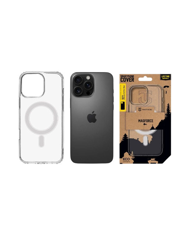 Tactical Tactical MagForce Защитен калъф за Apple iPhone 16 Pro Max Transparent